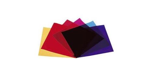 Film de couleur set de 6 Eurolite 9410050A rouge, bleu, vert, jaune, lilas, violet Adapté pour (technique de scène):PAR 64, PAR 36, PAR 56