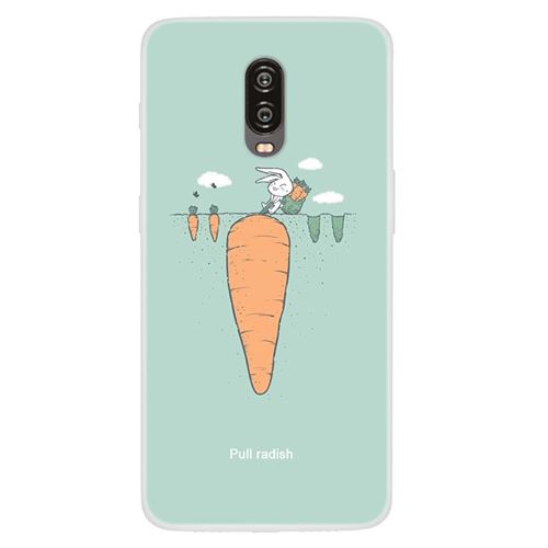 Coque en TPU impression de motifs souple radis à arracher pour votre OnePlus 6T