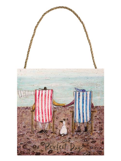 Sam Toft Art mural en bois 20 x 20 cm Perfect Day