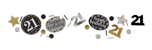 Amscan confetti 21 Sparkling Celebration 34 grammes de gris