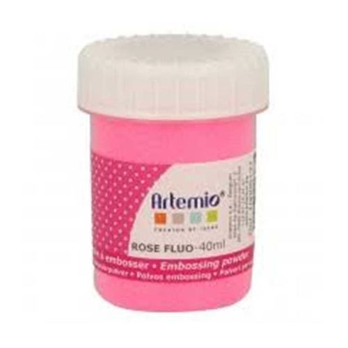 Poudre à embosser 40 ml - Rose fluo - Artemio
