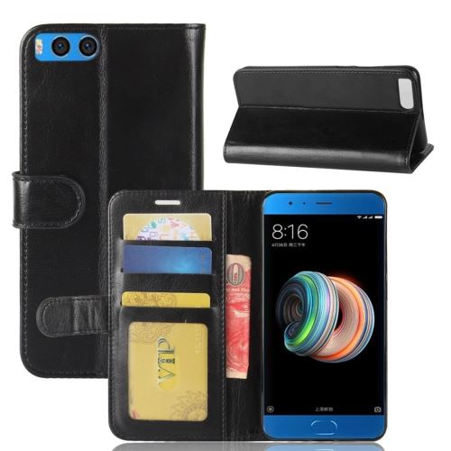 Xiaomi Mi Note 3 Housse Etui Cuir PU Noir Texture Peau ALS49636