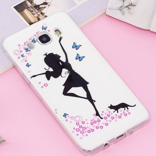 Galaxy J7 (2016) Coque Protection TPU Femme danseuse etoiles Fluorescent ALS51827