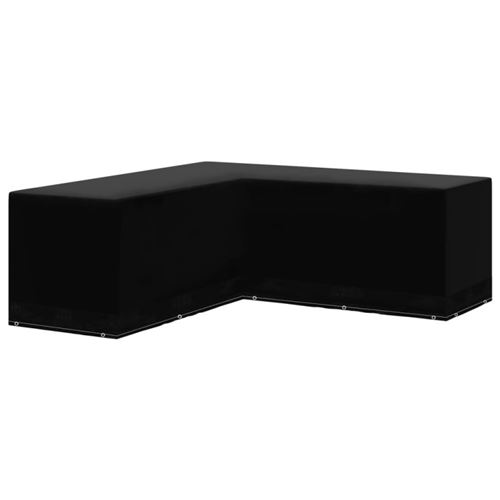 vidaXL Housse de salon de jardin Forme de L 12 œillets 250x250x90 cm