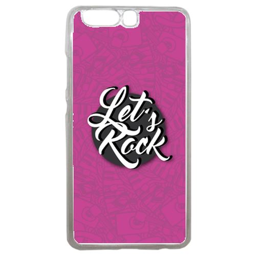 Coque Lets Rock Fond Rose Compatible P10 Transparent