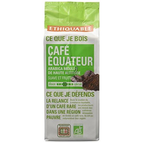 Ethiquable Café Moulu Equateur Bio et Équitable 250 g Paysans Producteurs. - Lot de 4