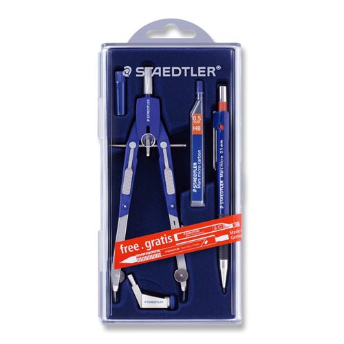 Compas technique géométrie métal-plastique Staedtler Bleu