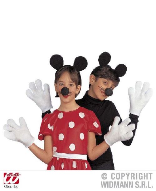 Set souris enfant oreilles, nez, gants