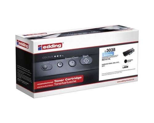 Edding Noir Cartouche Compatible - Toner 3038 Remplace Samsung Mlt-D116s, Mlt-D116l Compatible 3000 Pages