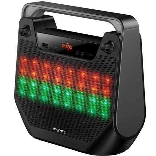 Enceinte lumineuse bluetooth active autonome 4"/10CM - BT/USB/SD
