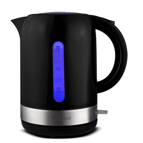 Techwood Inox Bouilloire Electrque, 2200 W, 1.7 L, Noire Tb-1776