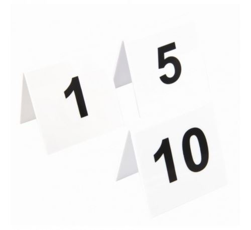 Numéros de table en plastique Olympia - Le lot de 1 à 10 - - Plastique