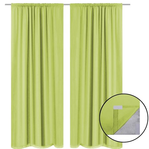 vidaXL Gordijnen verduisterend dubbellaags 140x245 cm groen 2 st