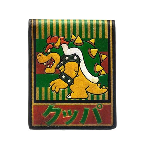 Portefeuille à deux volets Bowser Kanji Nintendo Super Mario Bros., vert (Mw1px3smb)