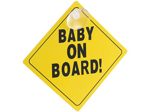 Plaque Baby on Board en PVC avec ventouse