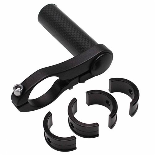 Support compteur et eclairage alu-carbone fixation cintre 25,8-31,8mm (largeur 70mm et diametre 25mm)