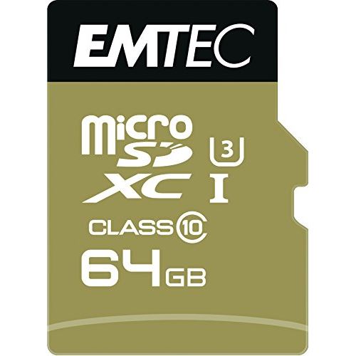 EMTEC SpeedIN - Carte mémoire flash (adaptateur microSDXC vers SD inclus(e)) - 64 Go - UHS-I U3 / Class10 - 650x - micro SDXC