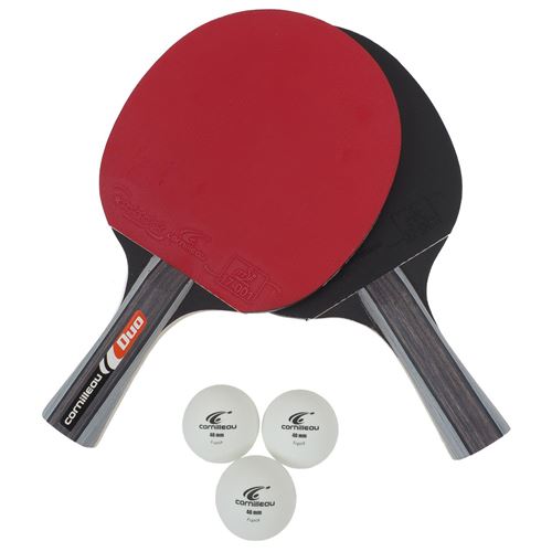 Raquette tennis de table Cornilleau Pack duo rouge noir Rouge taille : UNI réf : 82348