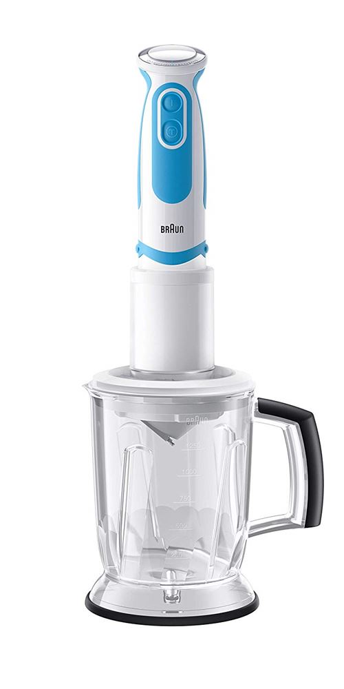 Braun Minipimer 5 mq5060whbl Twist mixeur de Main électrique, Blanc/Bleu
