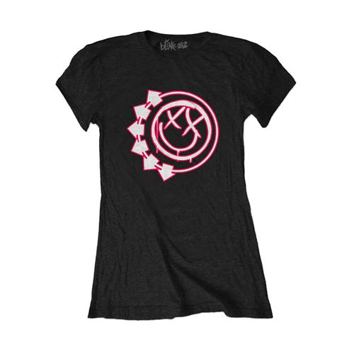 Blink-182 Six Smiley Flèche Aménagée T-shirt de la femme: XX Large