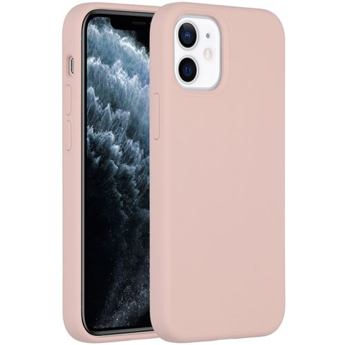 Accezz Protect Series Liquid - Coque de protection pour téléphone portable - silicone - rose - pour Apple iPhone 12 mini