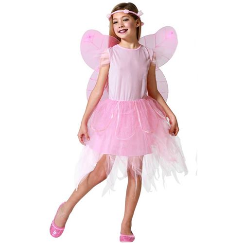 Déguisement pour Enfants Fée Rose (Taille 7-9 Ans)