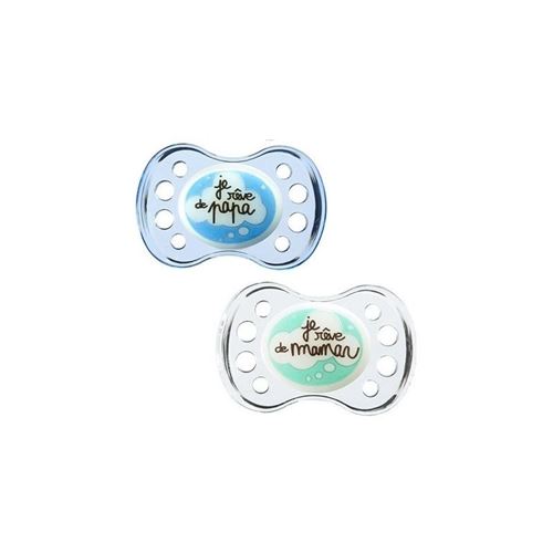 DODIE Sucette +6 mois DUO NUIT JE ReVE silicone sans anneau A36