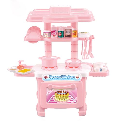 1 Jeu de Simulation de Cuisine Pretend Rôle de Jouets Cuisine Jeux pour Les enfants Jouets Cadeaux Pink RA205