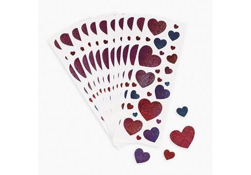 Stickers Coeur Glitter - Stickers Papeterie
