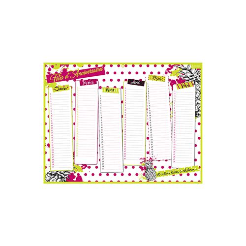 Calendrier Perpétuel Anniversaires Et F Ätes - 42 X 32 Cm