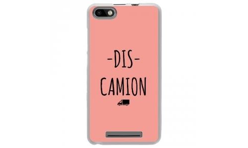 Coque souple pour Wiko Lenny 3 avec impression Motifs Dis Camion rose