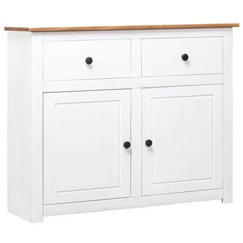 Buffet Blanc 93x40x80 cm Pin solide Assortiment Panama