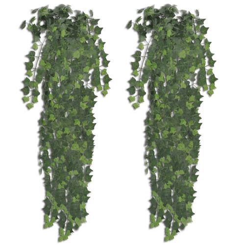 VidaXL Plantes artificielles 2 pcs Lierre Vert 90 cm