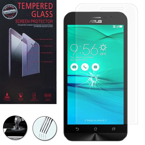 1 Film Vitre Verre Trempé de protection d'écran pour Asus Zenfone Go ZB500KL 5.0/ ZB500KG - TRANSPARENT