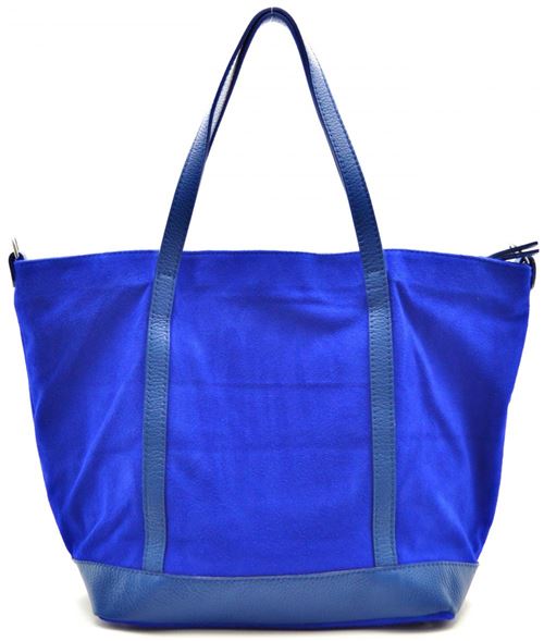 OH MY BAG Sac porté épaule Cuir porté épaule main bandoulière et de travers Femmes en véritable cuir fabriqué en Italie - modèle IRUPU Bleu roi