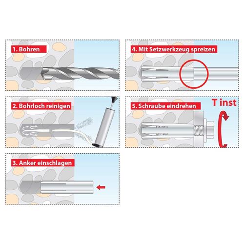 TOX cheville frapper Impact M8 x 30 mm 100 pi ces 02910004