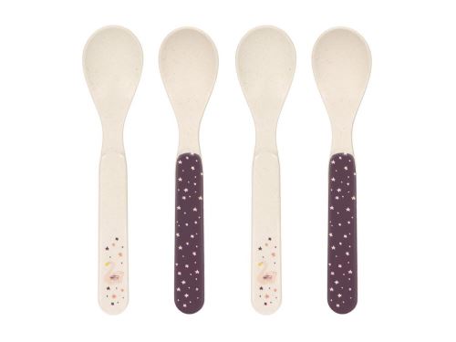 Lassig - Lot 4 cuillères bambou Little Water Cygne
