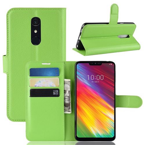 Etui en PU vert pour votre LG G7 Fit