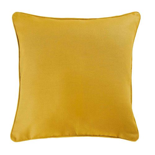 Housse de coussin +encart 40 x 40 cm coton uni panama Miel