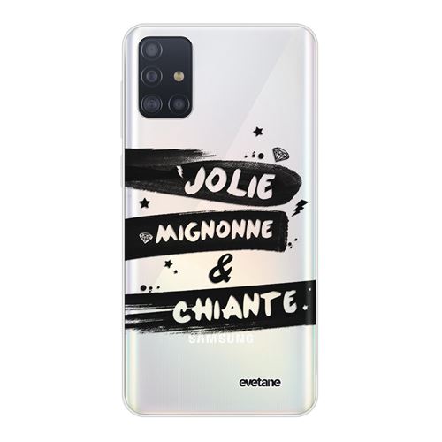 Coque pour Samsung Galaxy A51 5G silicone transparente Jolie Mignonne et chiante ultra resistant Protection housse Motif Ecriture Tendance [Evetane®]