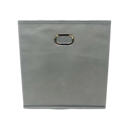 MODULOSTORAGE Tiroir de rangement - Tissu - Poignee metal - 27x27x28 cm - Gris