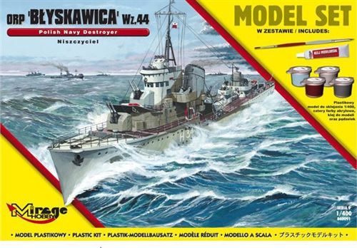 Orpblyskawica-wz.44(polish Destroyer Wwii)(model Set)- 1:400e - Mirage Hobby