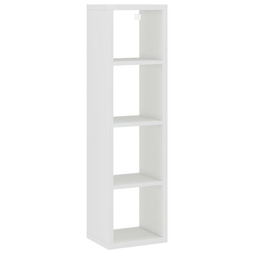 vidaXL Étagère murale sous forme de cube Blanc 37x29,5x134,5 cm MDF