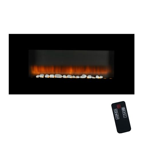 Cheminée d'ambiance Classic Fire  Noir Verre H48xl12xL94cm