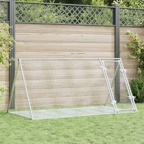 Meilleurs prix pour vidaXL Konijnenhok 200x105x91 cm gegalvaniseerd staal zilverkleurig3281530