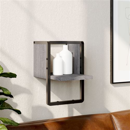 Non Communiqué Gris Vidaxl Wandschap Met Stang 20X25x30 Cm Grijs Sonoma Eikenkleurig836276