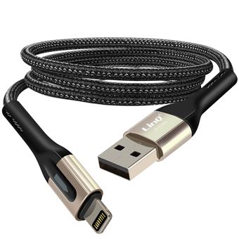 Câbles USB Vers Type-C Double Pack - Charge Rapide 3A, Nylon Renforcé, 2m, Noir - Little Boutik