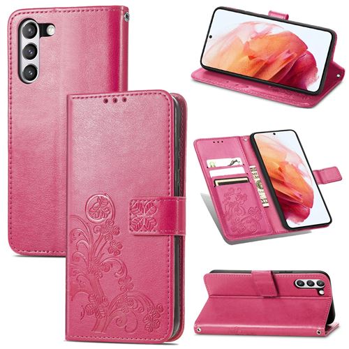 MPFRANCE Housse pour Samsung Galaxy S21 FE 5G Rose [Fleur de Lys]