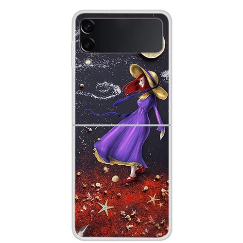 Coque Pour Samsung Galaxy Z Flip 3 Frusde Dessin Animé Peinture Multicolore-Femme