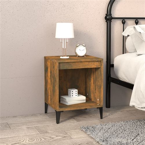 Vidaxl Table De Chevet - Chêne Fumé - Image 2
